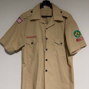 Vintage Official Boy Scouts of America Short-sleeve Uniform - Men's Size L